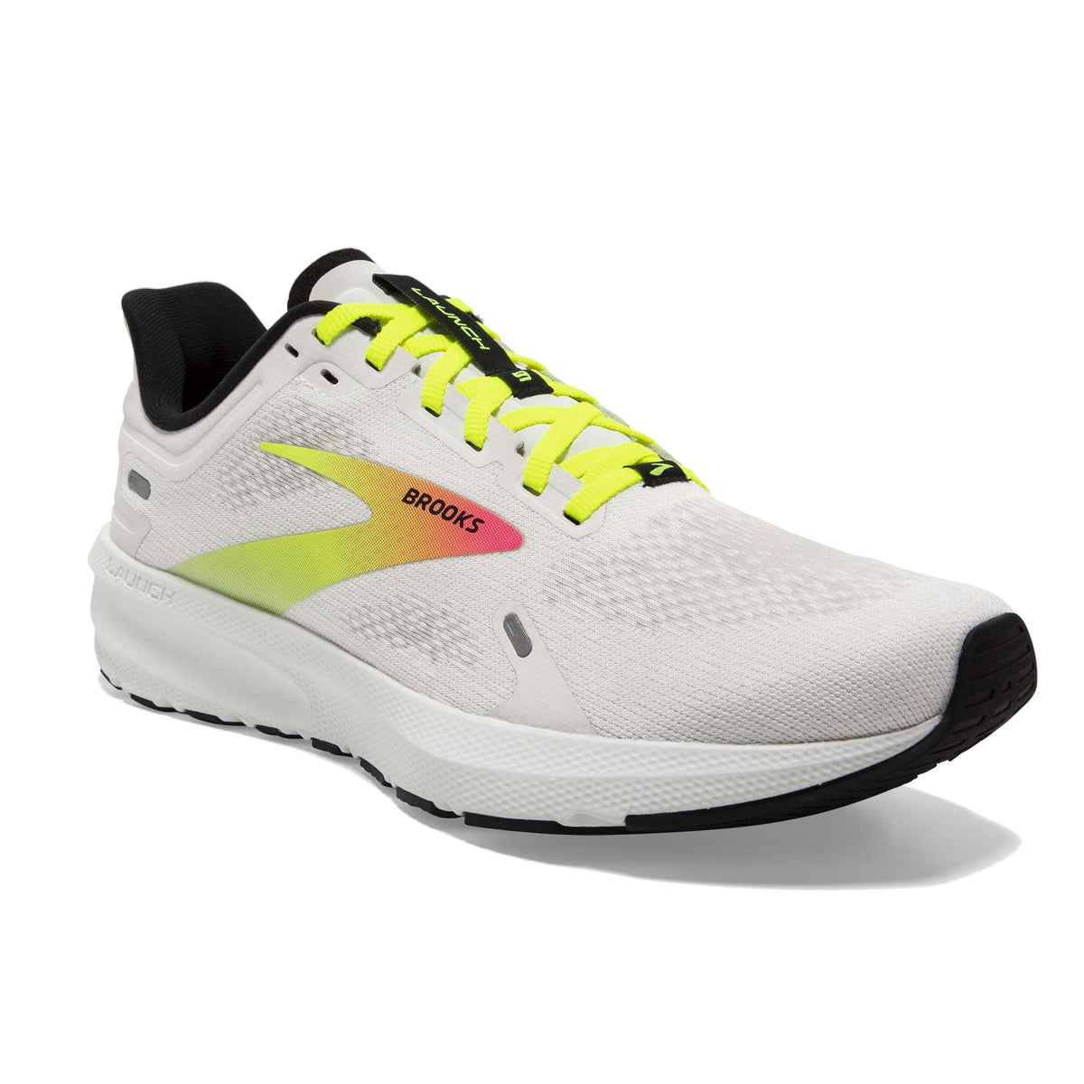 Brooks Launch 9 running homme - white pink night life oblique