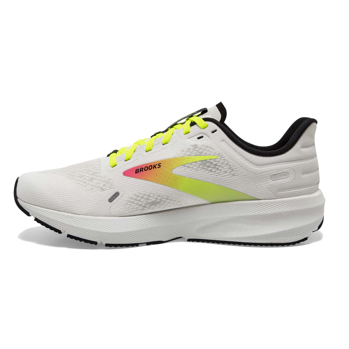 Brooks Launch 9 running femme - white pink nightlife lateral