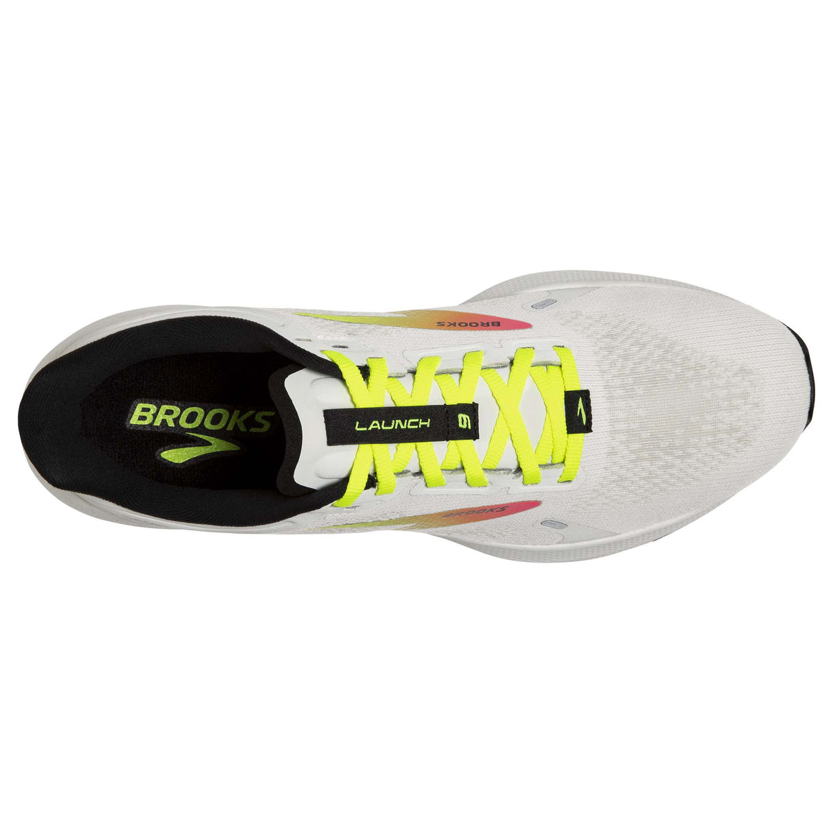 Brooks Launch 9 running femme - white pink nightlife empeigne