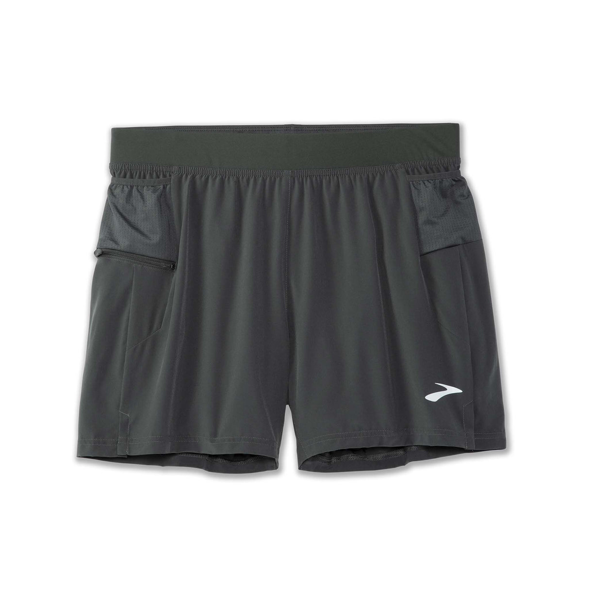 Brooks Sherpa 5 pouces 2-en-1 short de course dark oyster homme