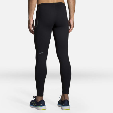 Leggings de course Brooks Momentum Thermal Tights noir pour homme dos