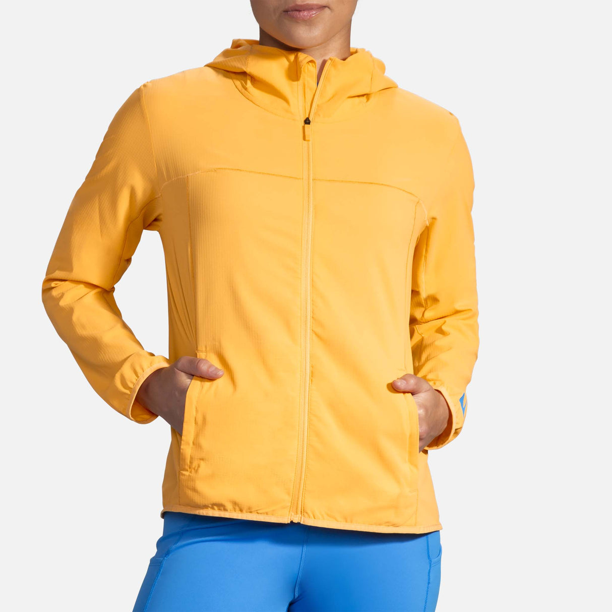 Brooks Canopy jacket de course safran femme face 2