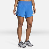 Brooks Chaser 5 pouces shorts course blue bolt femme face