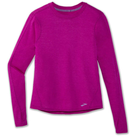 Brooks Distance chadail de course manches longues heather magenta pour femme 
