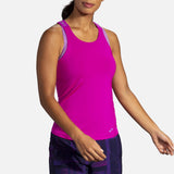 Brooks Pick-Up Tank camisole de course à pied magenta femme face 2