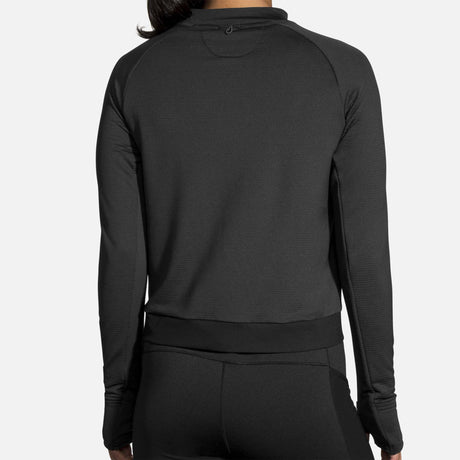 Brooks Notch Thermal chandail de course à manches longues noir femme face dos