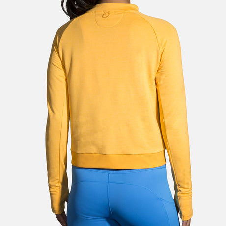 Brooks Notch Thermal chandail de course à manches longues heather saffron femme dos
