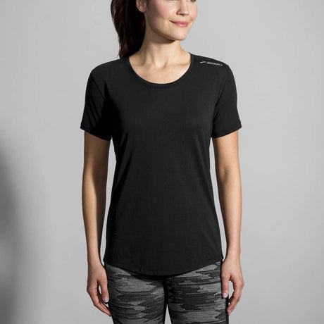 Brooks Distance T-shirt de course manches courtes femme noir lv