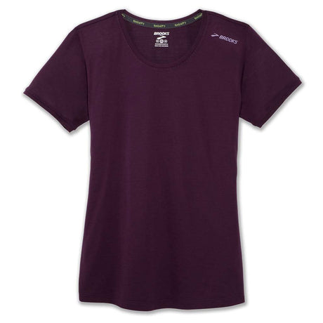 Brooks Distance T-shirt de course manches courtes femme pourpre