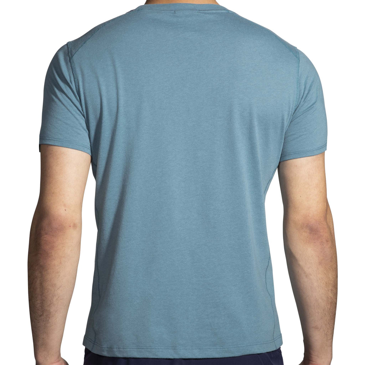 Brooks Distance 2.0 t-shirt de course homme dos -Heather Slate Blue