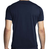 Brooks Distance 2.0 t-shirt de course homme dos -Heather Navy/Brooks Track Stripe