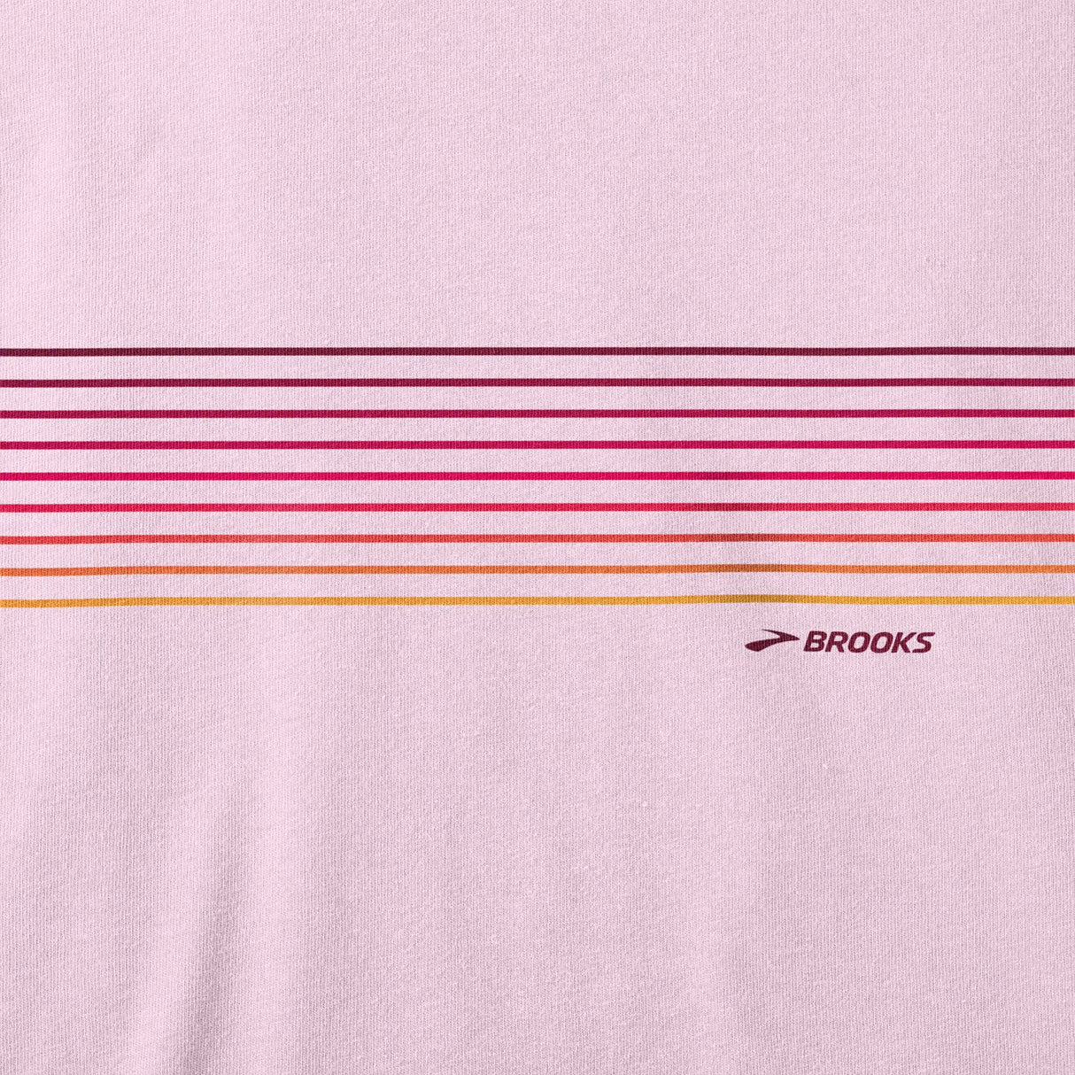 Brooks DIstance 2.0 t-shirt de course femme details-Quartz/Gradient Stripe