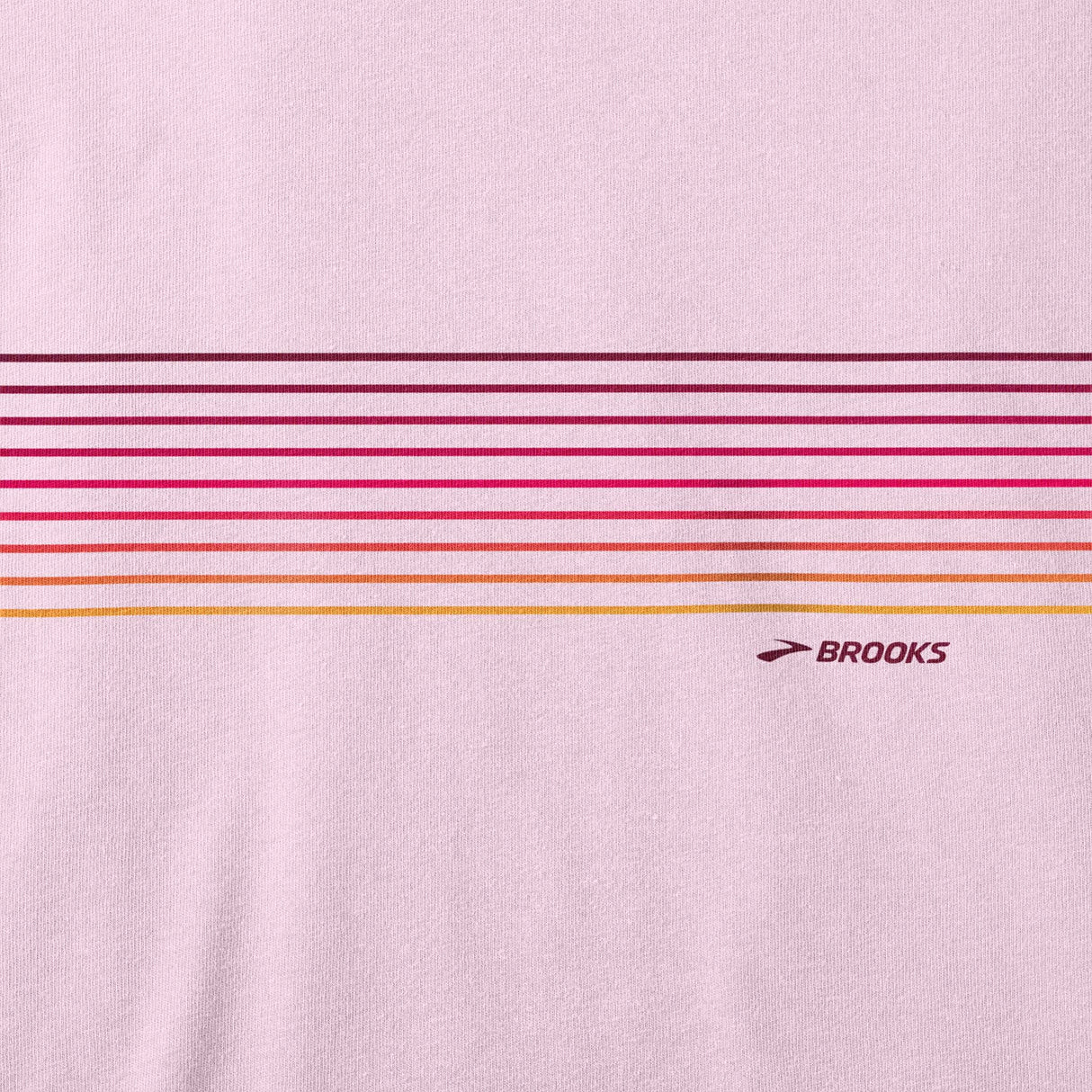 Brooks DIstance 2.0 t-shirt de course femme details-Quartz/Gradient Stripe