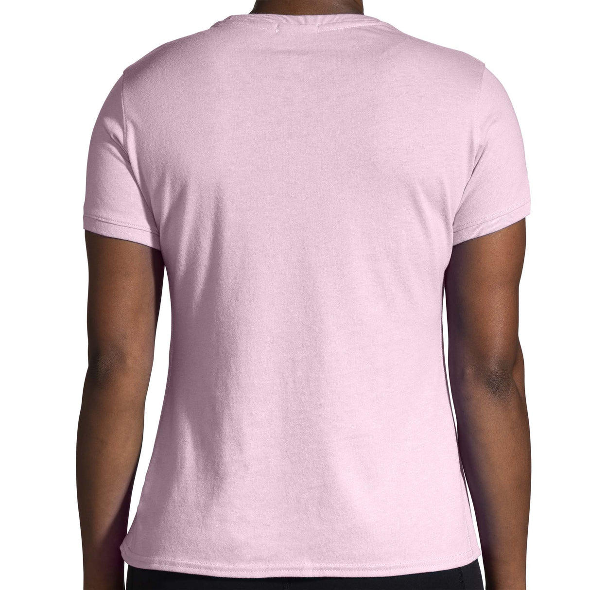 Brooks DIstance 2.0 t-shirt de course femme dos-Quartz/Gradient Stripe