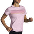 Brooks DIstance 2.0 t-shirt de course femme live-Quartz/Gradient Stripe