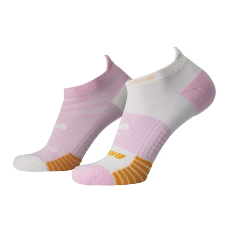 Brooks Ghost Lite No Show 2-Pack chaussettes de course unisexe - Quartz/White & White/Quartz