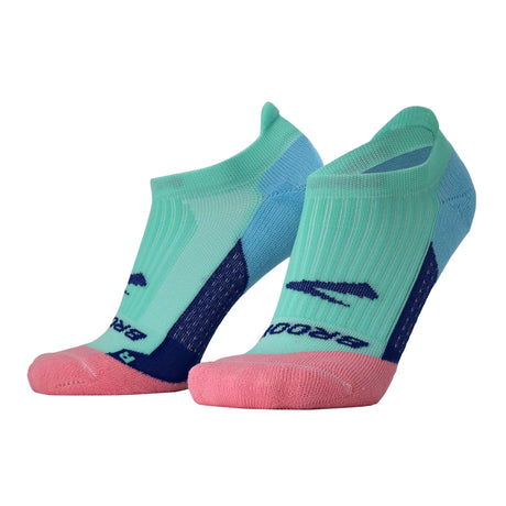 Brooks Ghost No Show chaussettes de course unisexe Salt Air/Pink