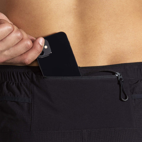 Brooks High Point short de course à pied 7 pouces avec cuissard homme pochette -noir