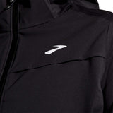 Brooks High Point Waterproof Jacket de course femme detail zip - noir