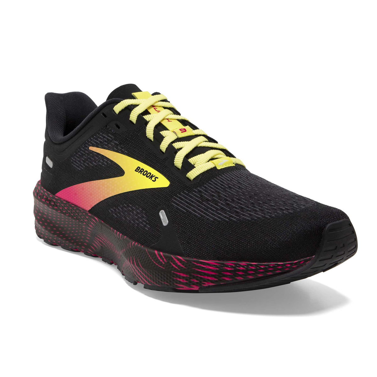 Brooks Launch 9 running homme pointe - black pink yellow