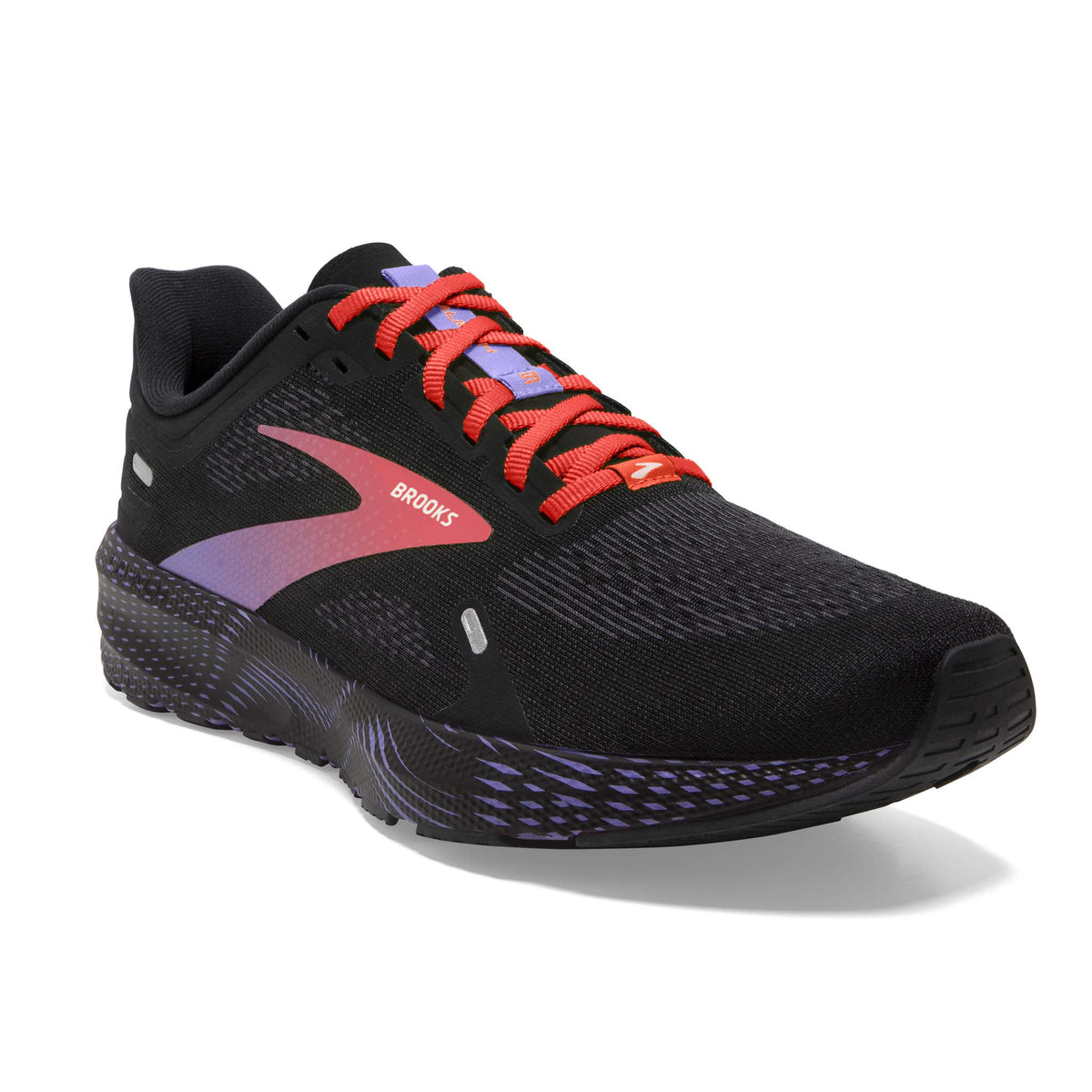 Brooks Launch 9 running femme pointe - black coral purple