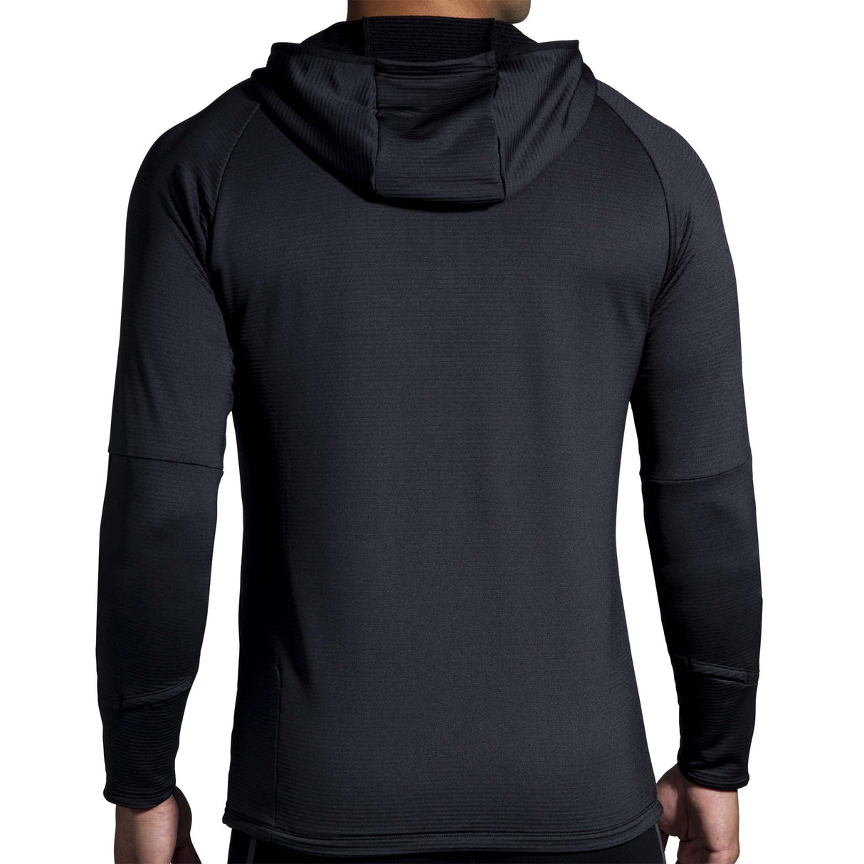 Brooks Notch Thermal Hoodie 2.0 chandail de course à pied homme noir dos