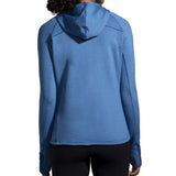 Brooks Notch Thermal Hoodie 2.0 chandail de course à pied femme heather blue ash dos