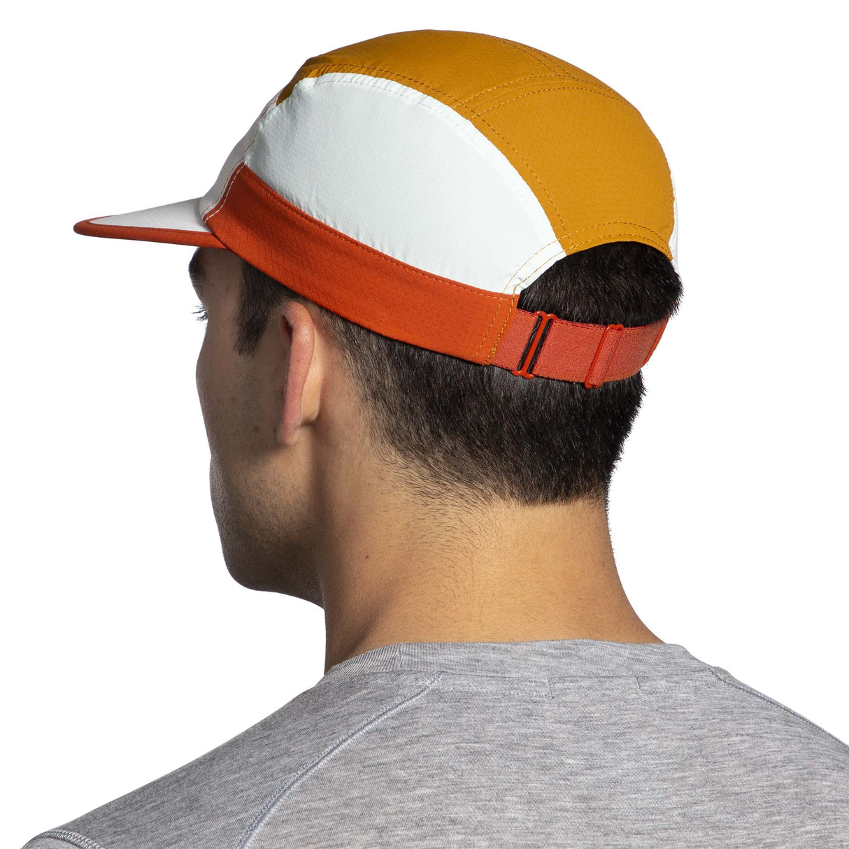 Casquette de course à pied Brooks Propel unisexe dos-Mist / Ochre / Red Clay