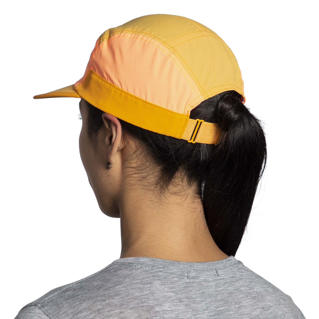 Casquette de course à pied Brooks Propel unisexe dos - Live Wire / Sun Glow / Marigold