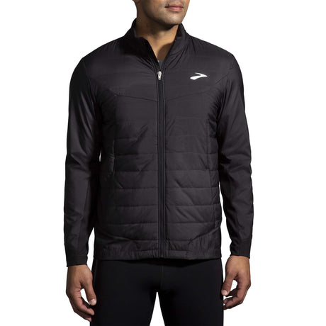 Brooks Shield Hybrid Jacket 2.0 manteau de course à pied noir homme face