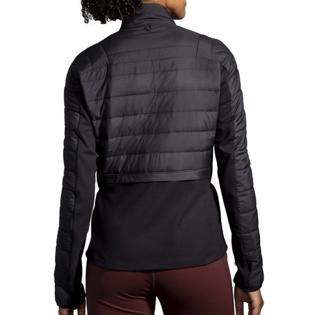 Brooks Shield Hybrid Jacket 2.0 manteau de course à pied noir femme dos