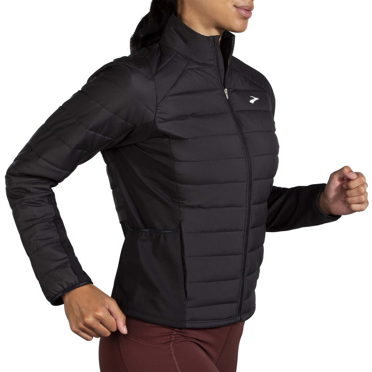 Brooks Shield Hybrid Jacket 2.0 manteau de course à pied noir femme action