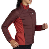 Brooks Shield Hybrid Jacket 2.0 manteau de course à pied run raisin copper femme action