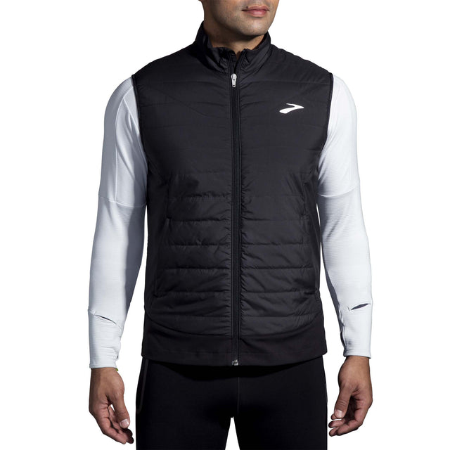 Brooks Shield Hybrid 2.0 Veste sans manches de course à pied noir homme face