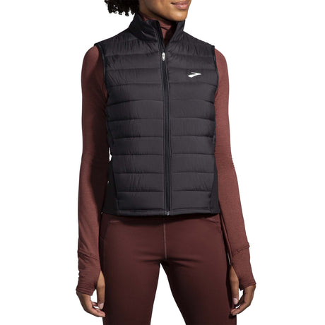 Brooks Shield Hybrid 2.0 Veste sans manches de course à pied noir femme face