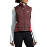 Brooks Shield Hybrid 2.0 Veste sans manches de course à pied run raisin copper femme face