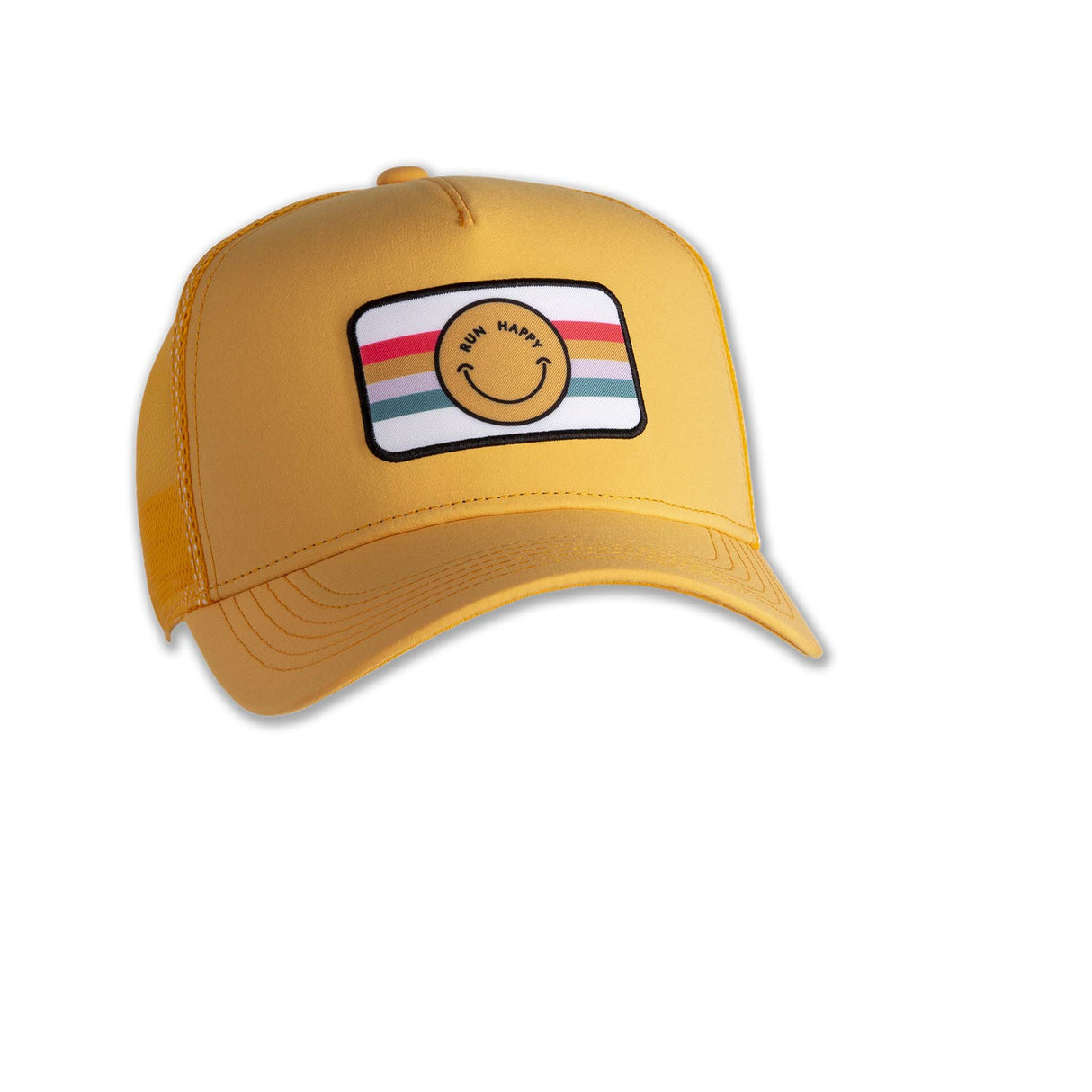 Brooks Surge Trucker Hat casquette de course unisexe - Sun Glow / Rainbow Stripe