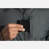 Brooks Fusion Hybrid Jacket manteau de course à pied dark oyster homme pochette