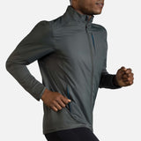 Brooks Fusion Hybrid Jacket manteau de course à pied dark oyster homme lateral 2