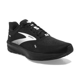 Brooks Launch 9 chaussures de course à pied noir blanc pour homme oblique