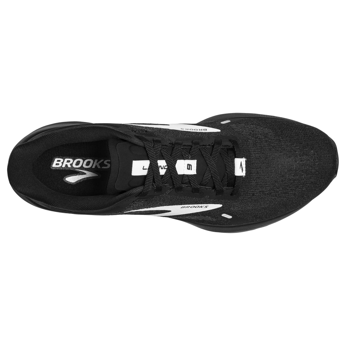 Brooks Launch 9 chaussures de course à pied noir blanc pour homme empeigne