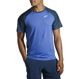 Brooks Within T-shirt de course à pied à manches courtes pour homme bluetiful indigo rush face