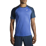 Brooks Within T-shirt de course à pied à manches courtes pour homme bluetiful indigo rush face