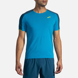 Brooks Atmosphere T-shirt de course electric blue alpine pour homme face 2