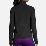 Brooks Fusion Hybrid Jacket manteau de course à pied noir pour femme dos