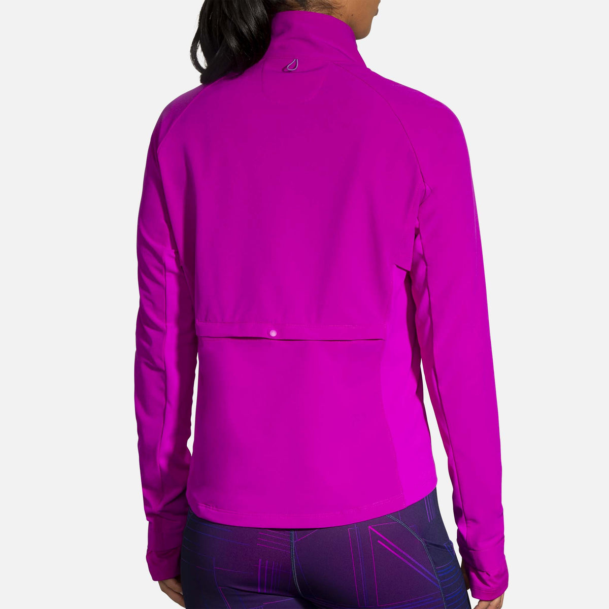 Brooks Fusion Hybrid Jacket manteau de course à pied magenta pour femme dos