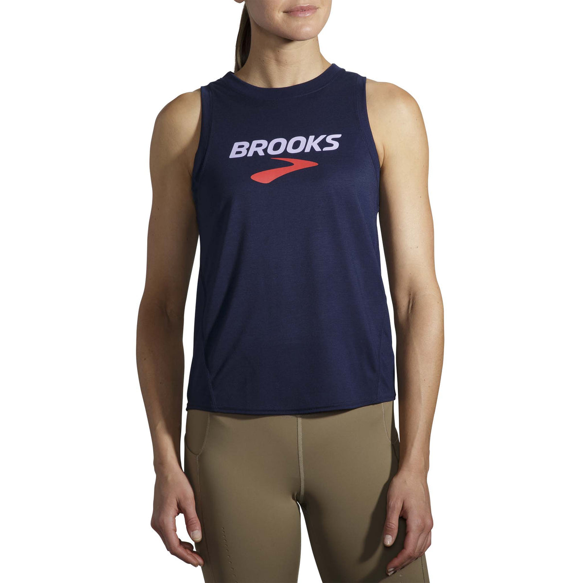 Brooks Distance Graphic camisole de course à pied pour femme marine face 2