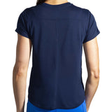 Brooks Distance T-shirt de course à manches courtes pour femme marine dos