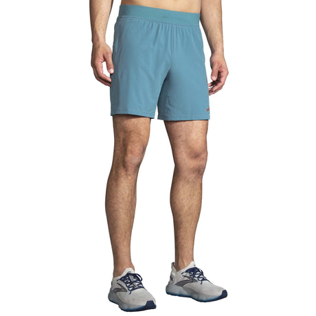 Brooks Sherpa 7-inch Short de course à pied homme face - slate blue