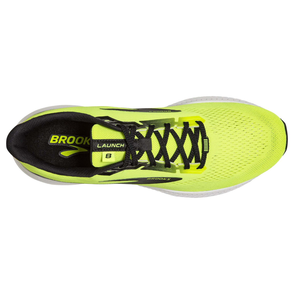 Brooks Launch 8 souliers ce course homme nightlife black white empeigne